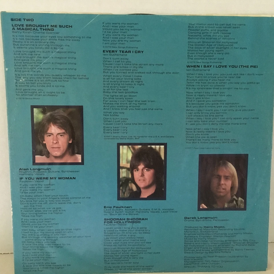 BAY CITY ROLLERS LP STRANGERS IN THE WIND - Image 3 of 4