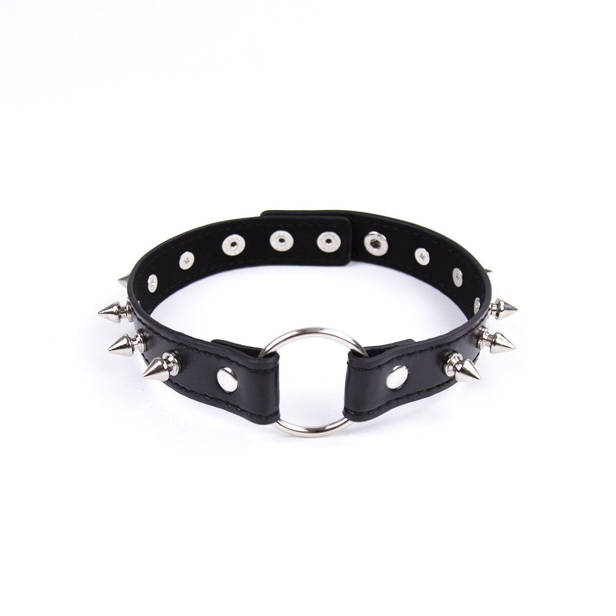 BDSM LENCERÍA ERÓTICA MUJER COLLAR CON PINCHOS PUNK Y ARGOLLA BONDAGE