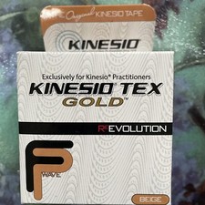 KINESIO TEX FP Gold Tape, 1  x 16.4' KINESIOLOGY TAPE 1 Roll Beige Color Sport