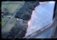 SL96 Original Slide 1960's Hawaii aerial view home along water 086a