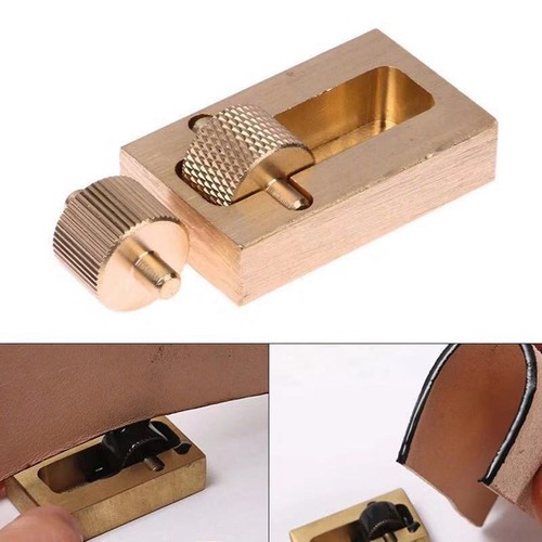 Messing Leder handwerk Ölgemälde-Box Farbstoff-Werkzeug Kanten walze aus Leder - Bild 11 von 11
