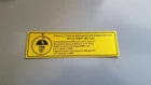 Porsche 911 adhesive aluminum label ignition timing
