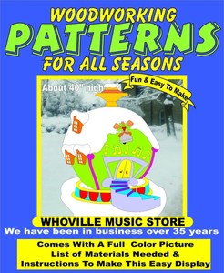 Grinch Whoville Music Store Christmas Yard Art Pattern Wood