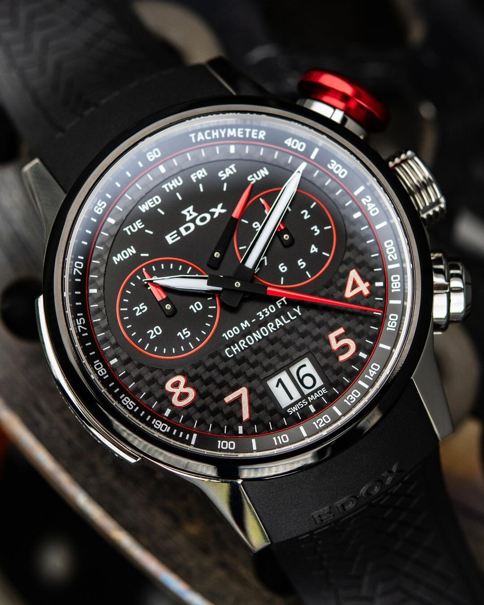ベルリオーズ EDOX Chronorally Chronograph 38003 TINRO CARO Wristwatch - 45mm