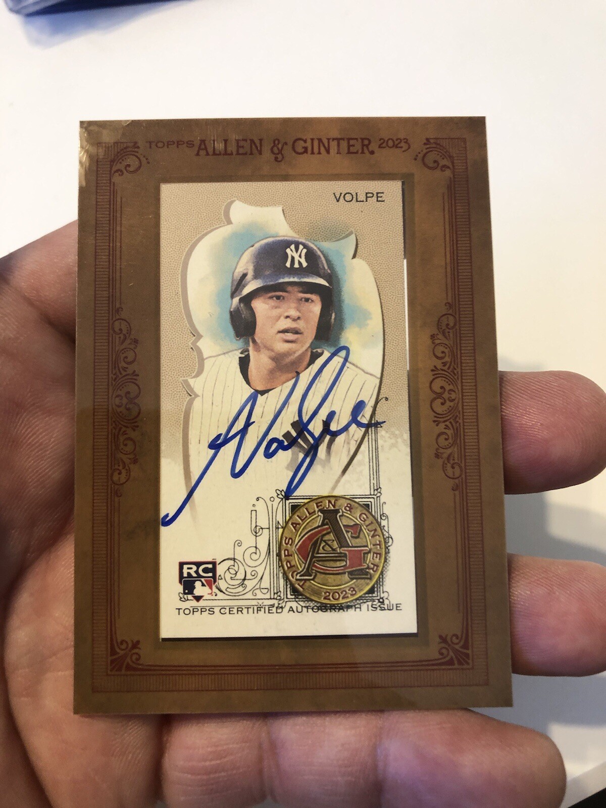 2023 Topps Allen and Ginter Rookie Mini Framed Autograph #MA-AV Anthony Volpe