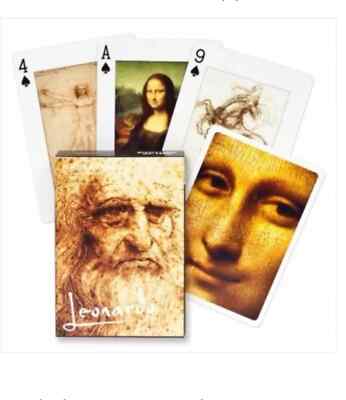 Leonardo Da Vinci Große Kunst - 55 Spielkarten - ''Piatnik'' - Österreich