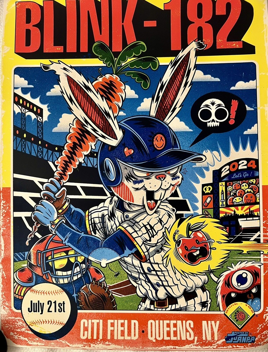 BLINK 182 POSTER CITI FIELD METS QUEENS NYC 7/21/2024 ONE