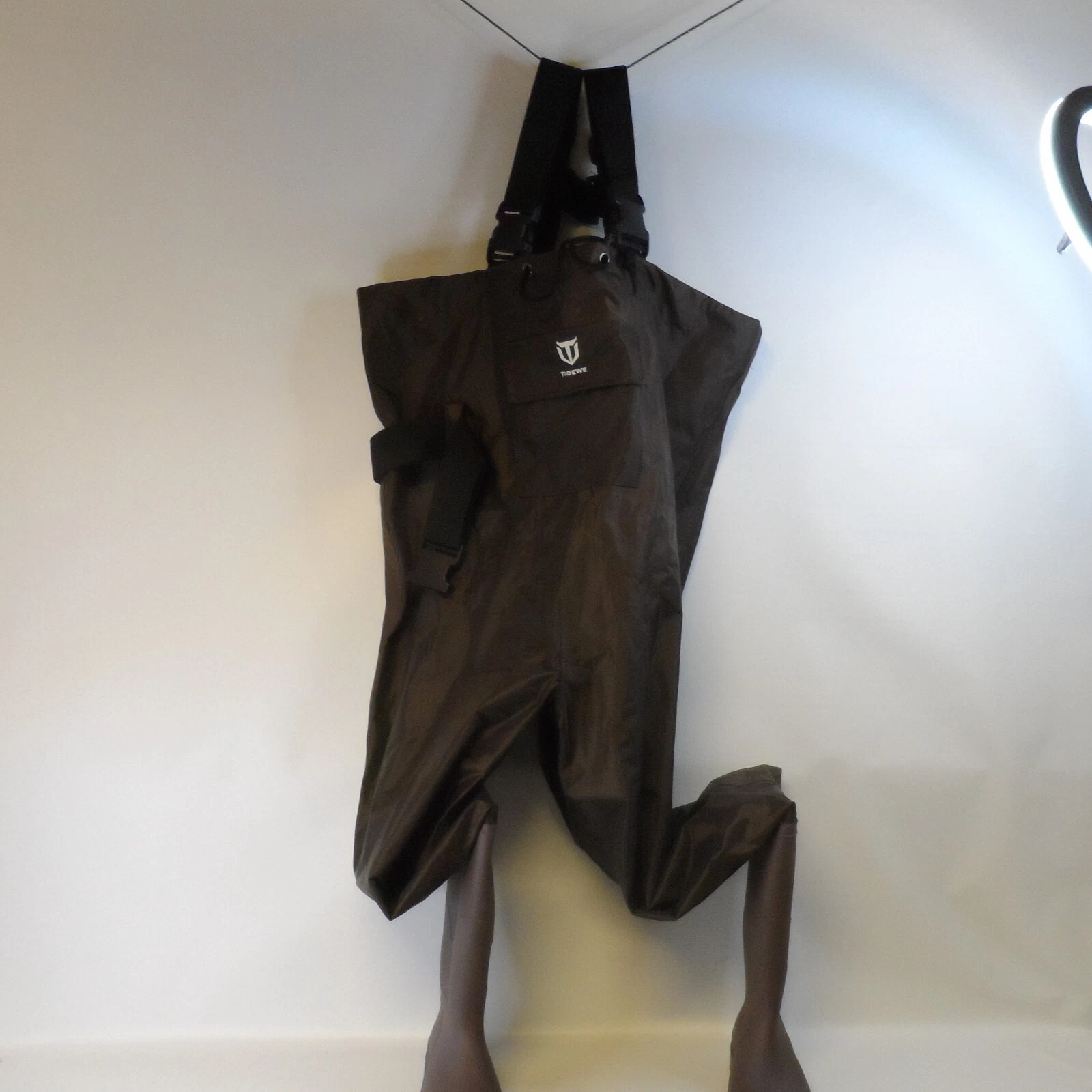TideWe Chest Wader Unisex Size 7 Brown Waterproof Fishing Hunting With Bootfoots