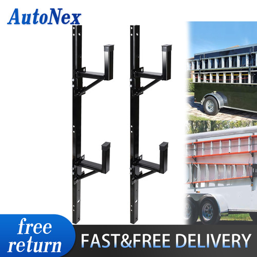 2PCS Adjustable Trailer Side Ladder Rack For Enclosed Trailer Exterior Side Wall