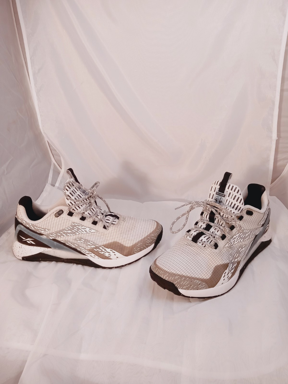 Reebok Womens Nano X1 Adventure GW2831 White Black Running Shoes Sneaker Size 10