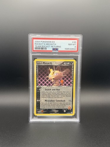 Rocket's Meowth graded PSA 8 for sale on eBay