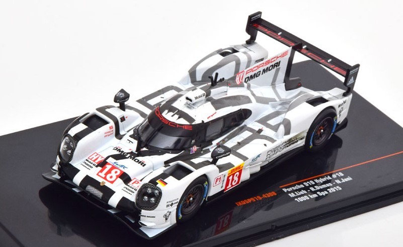 Porsche 919 Hybrid 1000km Spa 2015 IXO : voiture miniature LMP1 de collection en métal 1/43