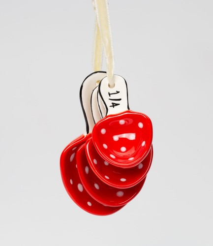 21103 Fine Ceramic Mushroom Measuring Spoons 4 piece set - Picture 3 of 5