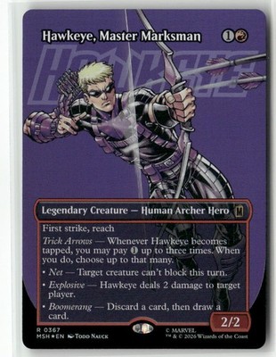 MTG Hawkeye, Master Marksman (Borderless) R Marvel Super Heroes 367 Foil NM