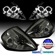 Fits 2000-2005 Mitsubishi Eclipse Halo Smoke Projector Head Light Tinted Lamp