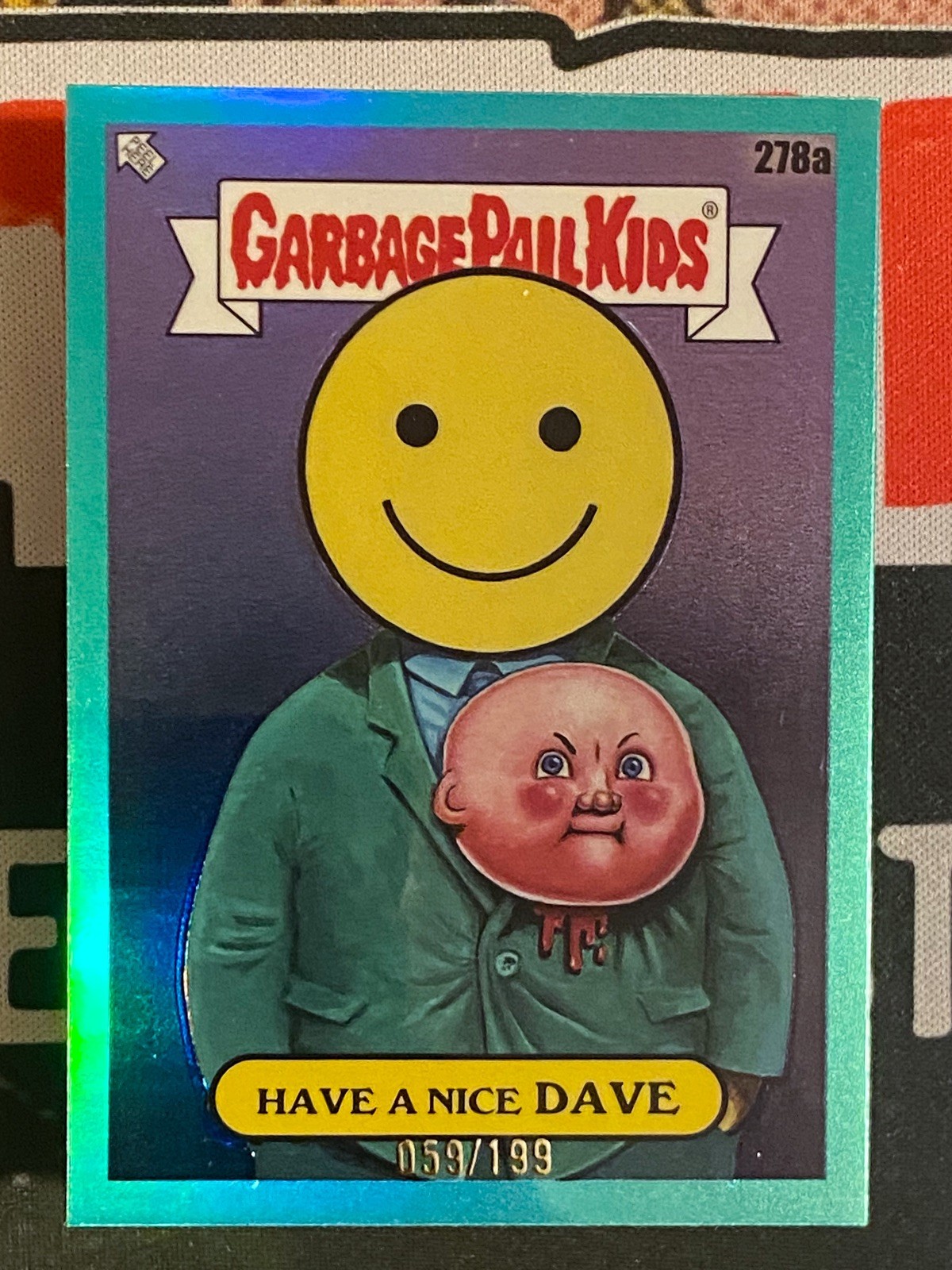 2024 Chrome Garbage Pail Kids Series 7 Aqua - Have A Nice Dave #278a 59/199