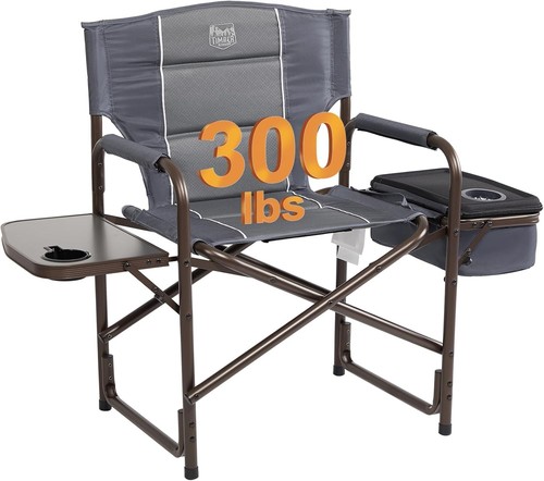Lightweight Camping Chair, Portable Laurel Director's Chair with Foldable Sid...