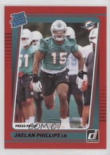 2021 Panini Donruss Rated Rookie Press Proof Red Jaelan Phillips #336 mq1