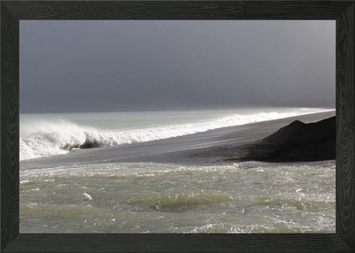 Desolate Lake Ferry Coast Gerahmtes Wandbild Poster Leinwanddruck Bild