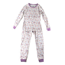 Janie  Jack Pajama Set Girls Size 8 Purple Ballerina 100 Cotton Pajamas Floral