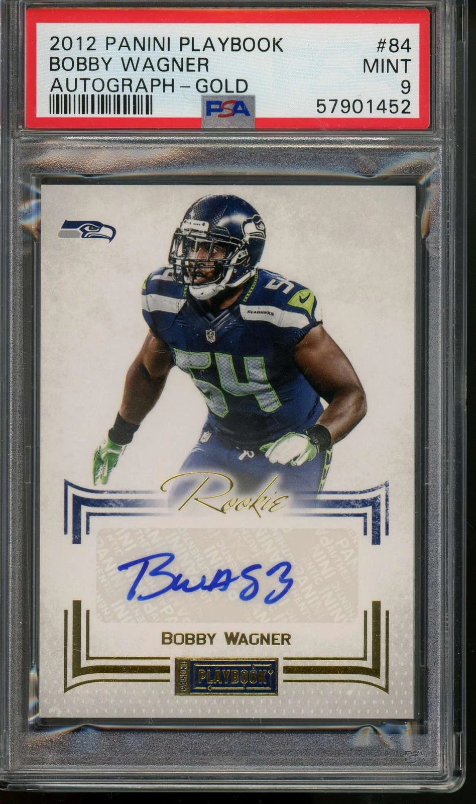 Bobby Wagner Panini Playbook #84 Autograph-Gold