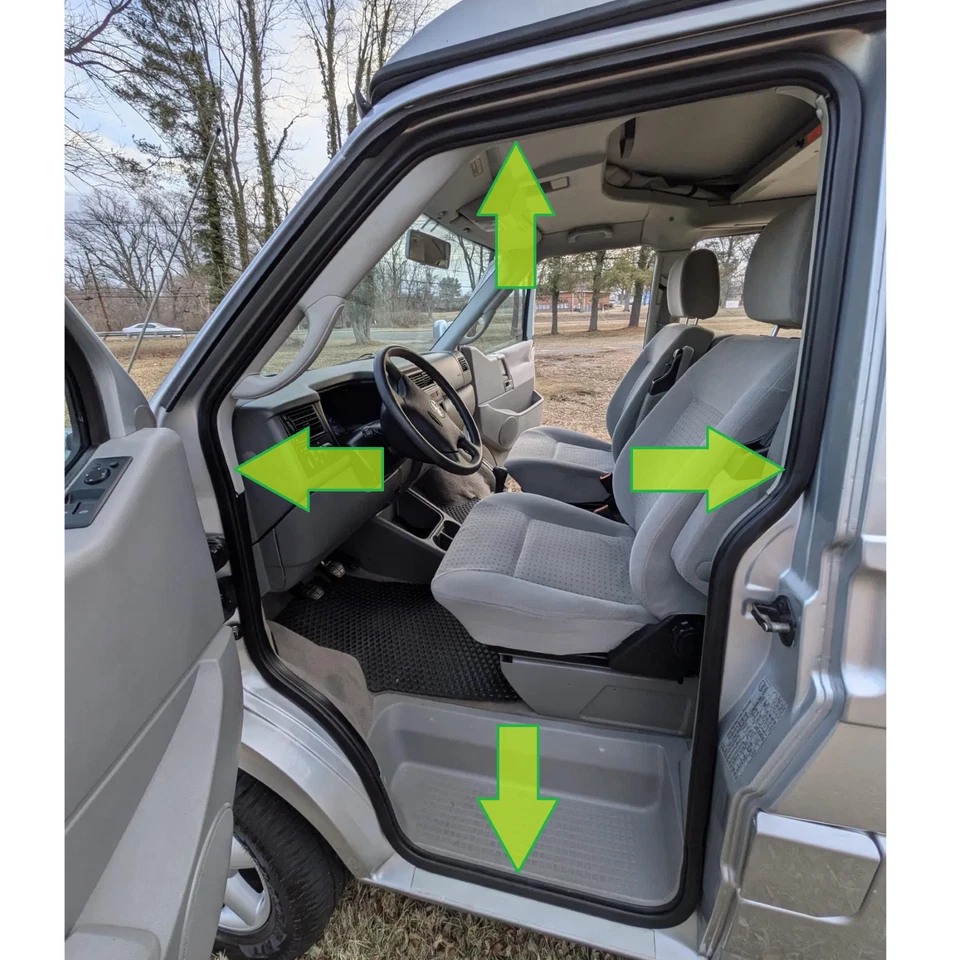 Volkswagen EuroVan 1992-2003 Juego de 3 piezas de juntas de resistencia para puertas delanteras puerta corredera Foto 2 de 4