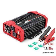 Car Power Inverter 12V DC to 110V AC Converter with Dual AC Outlets and 1000W