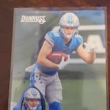 2025 Panini Donruss Retro 1995 Isaac TeSlaa #12 (Rookie) Lions NFL Football