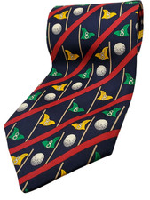 BROOKS BROTHERS Handmade 100 Silk Tie Mens 56" Short Navy Blue GOLF Necktie NEW