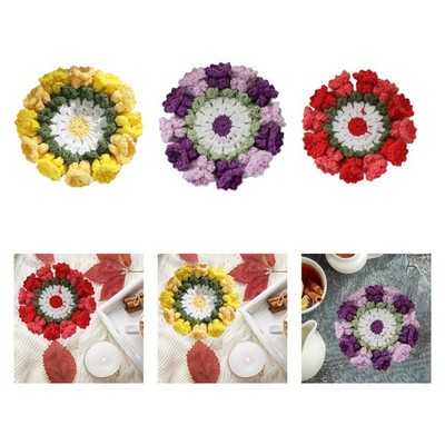 Crochet Coaster Flower Coaster Süßes, vielseitige gestrickte Schutzlilie der