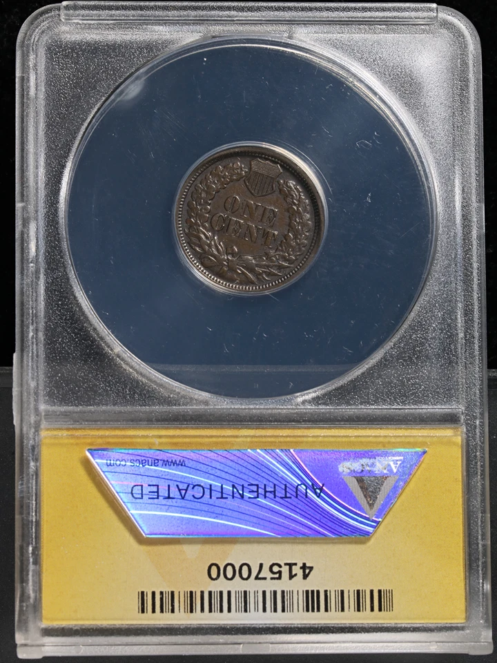 1864 'L' Indian Cent ANACS VF30 Great Eye Appeal Nice Strike - Image 4 of 4