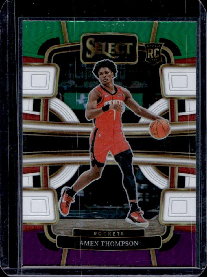 2023-24 Select Amen Thompson RC Green White Purple Prizm Concourse #96