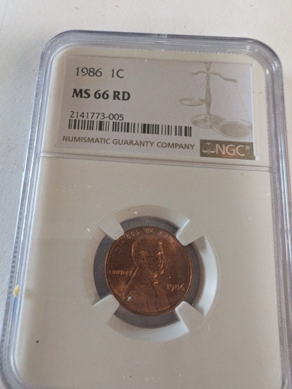 A Penny Dated 1986 Certified By NGC