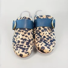 Leopard Print Clog SOFFT 6.5M Billie Calf Hair Leather Slip On Comfort Classic