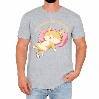 Id Rather Be Sleeping Herren T-Shirt süß Shiba Inu Hund Tierliebhaber Geschenk