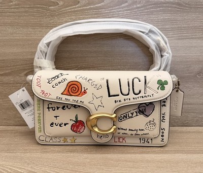 【美品】COACH　ハンドバッグ NWT Coach Leather Tabby Shoulder Bag 26 W/ Sketch Print CAM85