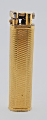VINTAGE DUNHILL LIFTARM BENZINFEUERZEUG VERGOLDET Made in England Smoking