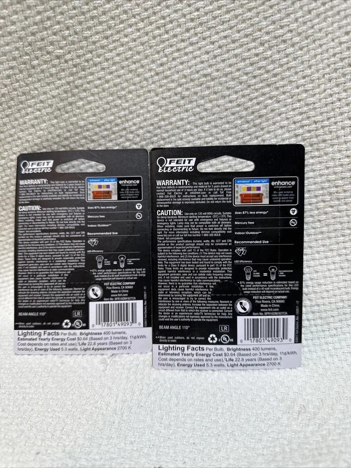 Feit Electric 40-Watt Equiv R16 Dimmable Flood LED Light Bulb, 2700K A - Image 2 of 2