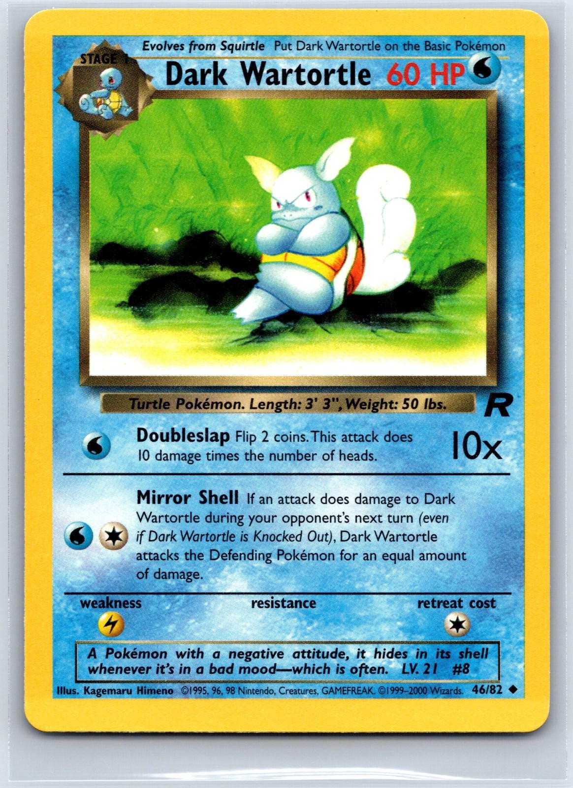 Dark Wartortle 46/82 Uncommon Team Rocket Pokemon NM/M 521b-29