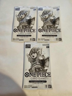 ONE PIECE CARD GAME TOURNAMENT PACK VOL. 7 SEALED LOT OF 3