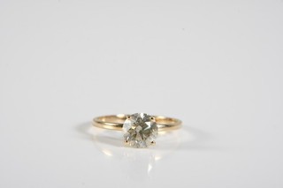 C73F01 Gold 585 14kt Ring mit natürlichem Diamant ca. 1 71ct Gray si1