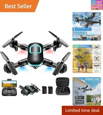 Drone with 1080P Camera, Foldable Drone for Beginners with Light, Upgrade Alt...