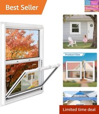 Vinyl Single Hung Sliding Window, 3" x 36" Household Window with Double-Pane ...