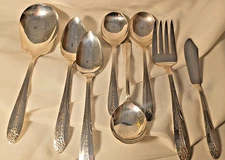 Vintage National Silver Co 8 serving pieces Princess Royal silver-plate 1930