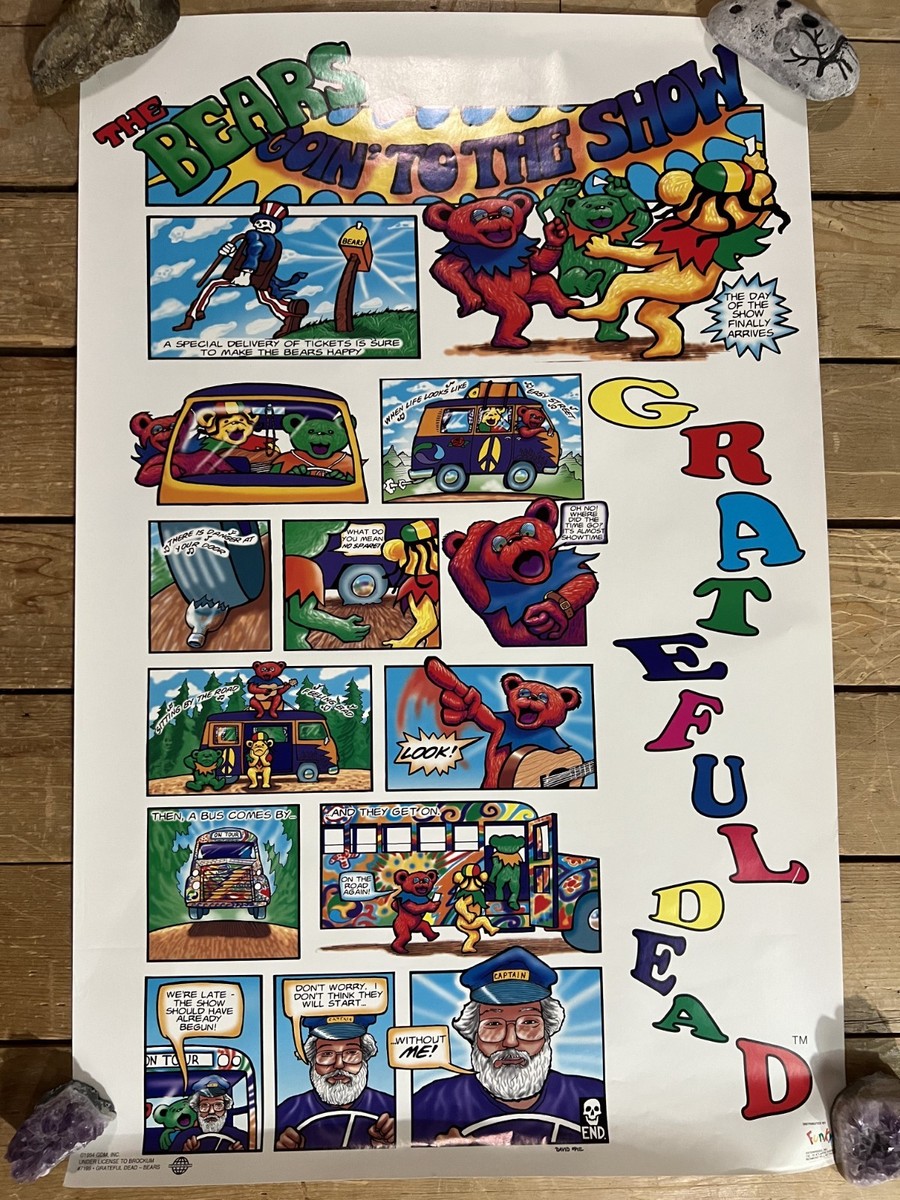 1994 Grateful Dead Poster The Bears Goin to the Show Lic Brockum