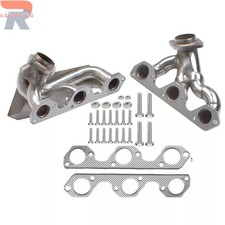 Fit Jeep Wrangler JK 3.8L V6 2007-2011 Stainless Shorty Manifold Header w/Gasket