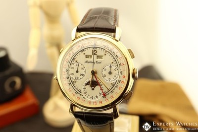 Vintage Serviced 50s Mathey Tissot Chronograph Valjoux 88 Day Date