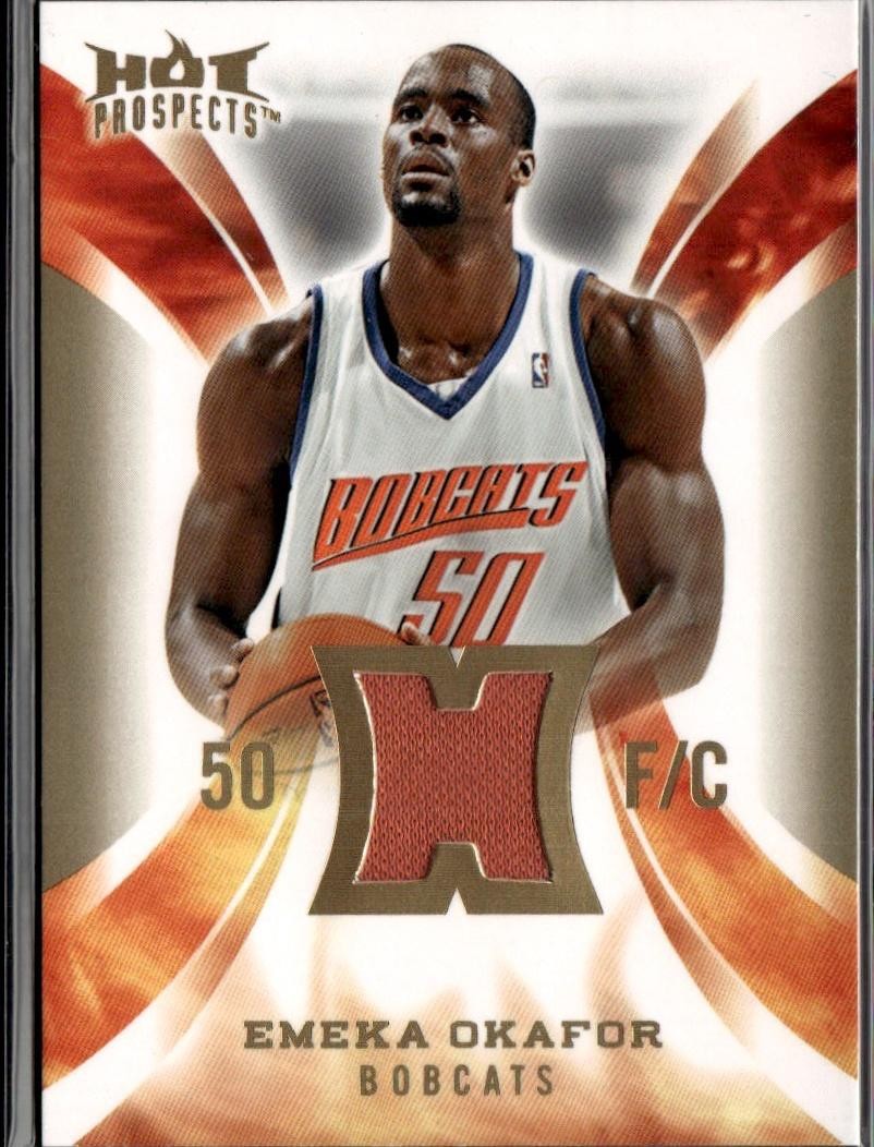 2008-09 Fleer Hot Prospects #HM-EO Emeka Okafor Hot Materials Q7