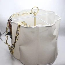 Alsy 3-Light Brushed Brass Shaded Pendant Light 60 Watt 24275-000 - Used