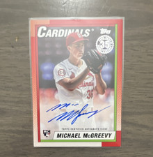 2025 Topps Series 2 1990 Autographs Michael McGreevy RC Auto Cardinals #90B2-MMC
